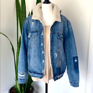 Blank NYC Faux Sherpa Lined Jean Jacket